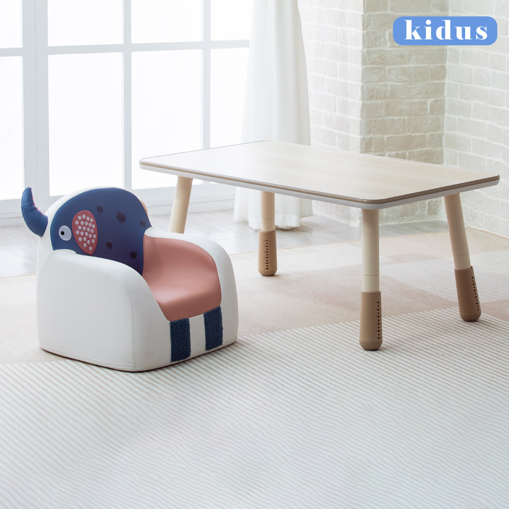 【KIDUS】100公分兒童遊戲桌椅組花生桌一桌一椅HS100BW+SF005(兒童桌椅 學習桌椅 繪畫桌椅)
