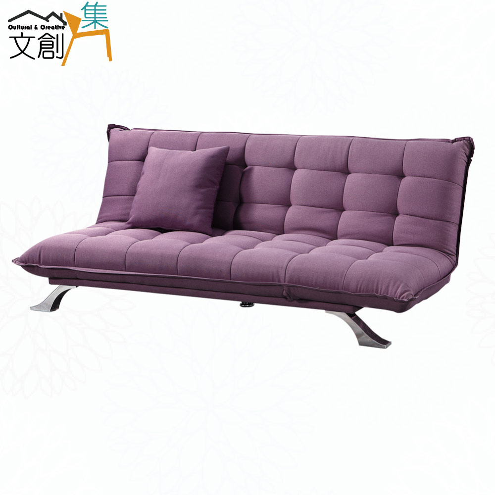 【文創集】秋亞灰色透氣亞麻布展開式沙發椅/沙發床(多角度可變化設計)