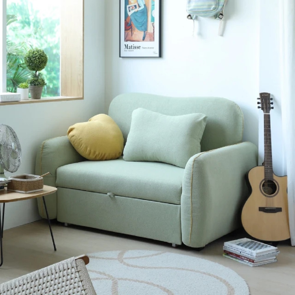 【MUNA】 258-1型綠色雙人布沙發床