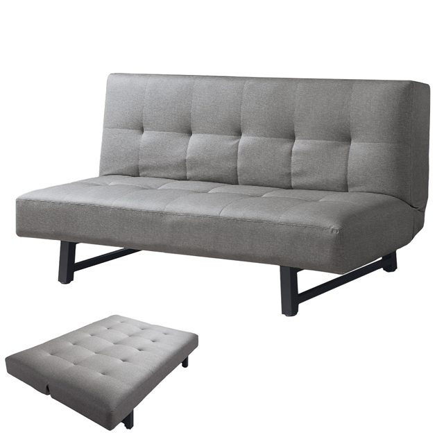 Bernice-羅迪灰色皮革沙發床/三人椅/三人座
