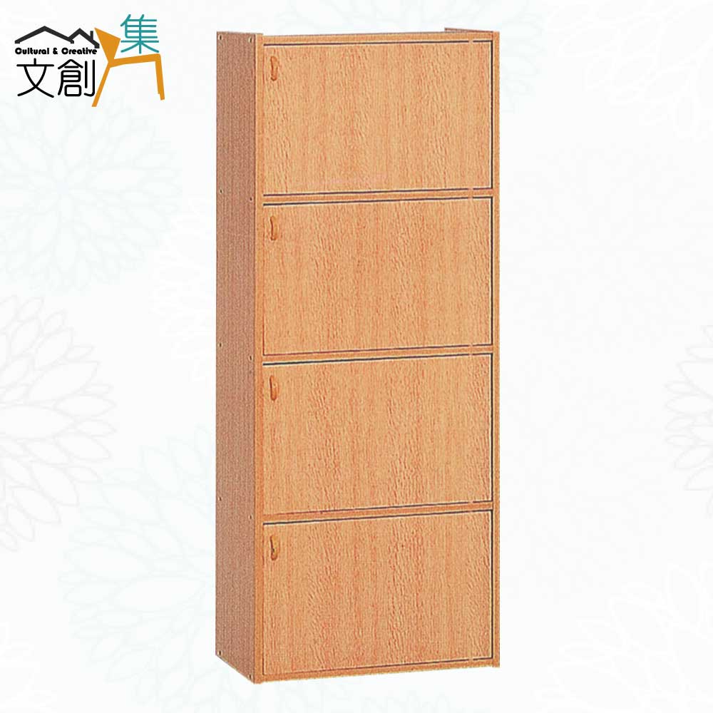 【文創集】楚門特原橡1.4尺四門書櫃/收納櫃