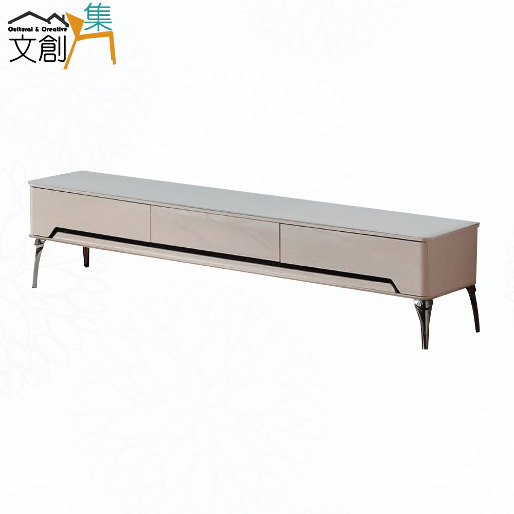 【文創集】琳諾多6.7尺三抽玻璃電視櫃