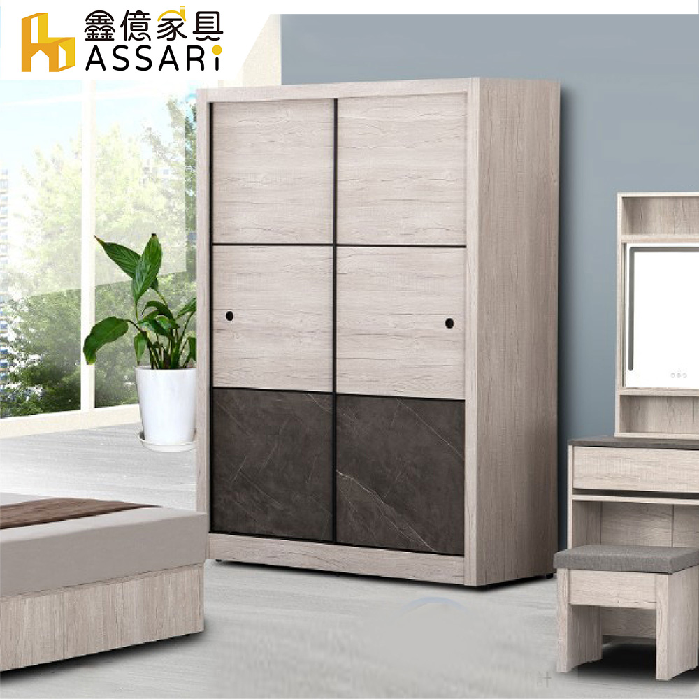 ASSARI-奧司卡4.7尺推門衣櫃(寬142x深60x高200cm)