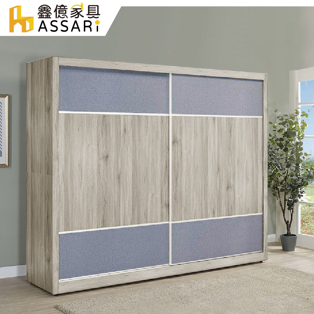ASSARI-旺芙8尺推門衣櫃(寬240x深61x高200cm)