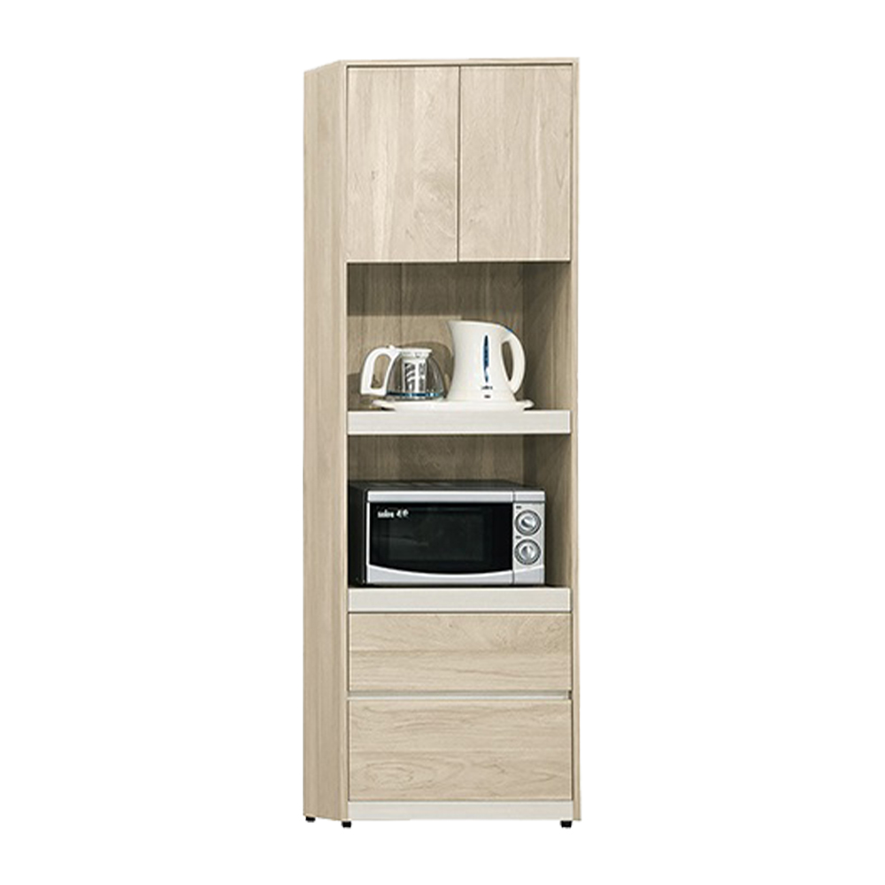 Bernice-貝卡2尺日系二抽收納高餐櫃/拉盤電器櫃/碗盤置物櫃