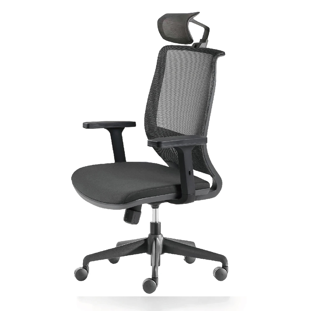 [宅貨 居家辦公椅(黑框)3D可調扶手+頭枕 人體工學電腦椅 可傾仰 高度可調 辦公椅 舒樂活
