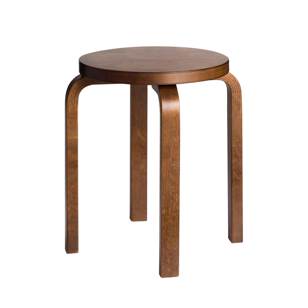 【北歐櫥窗】Artek Stool E60 四腳圓凳（胡桃木色）