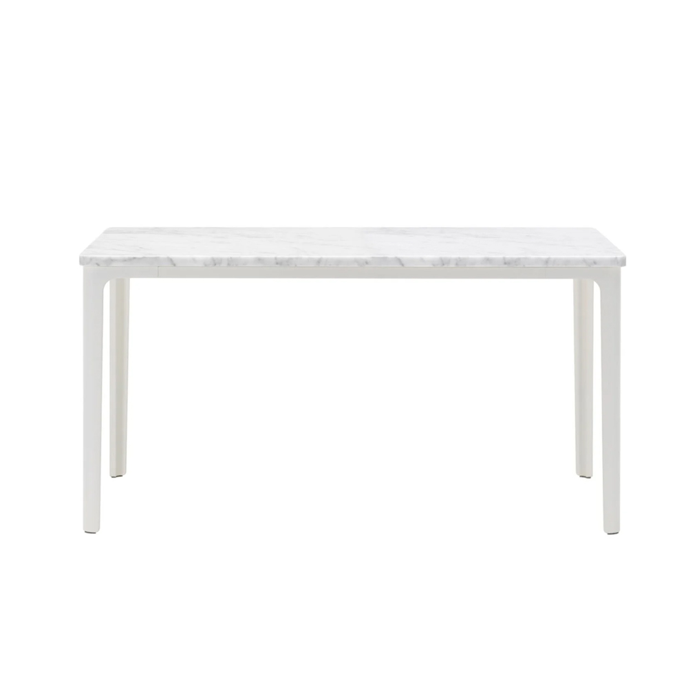 【北歐櫥窗】Vitra Plate Table 邊桌（大理石桌面、白色桌腳、71 x 71 公分）