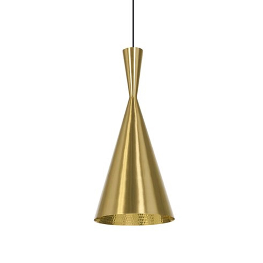 【北歐櫥窗】Tom Dixon Beat Pendant Tall Brass 黃銅壺形 LED 吊燈（錐瓶、220V）