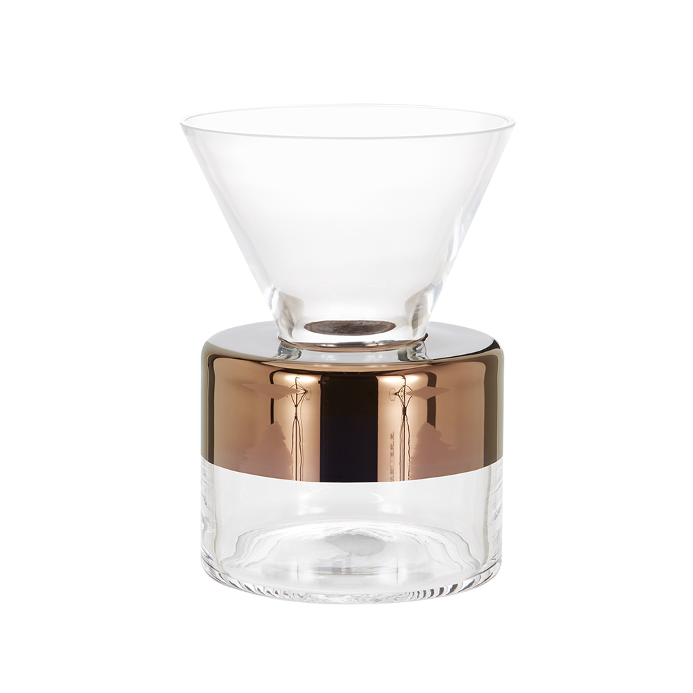 【北歐櫥窗】Tom Dixon Tank Vase 紅銅霓影 稜錐花瓶（中）
