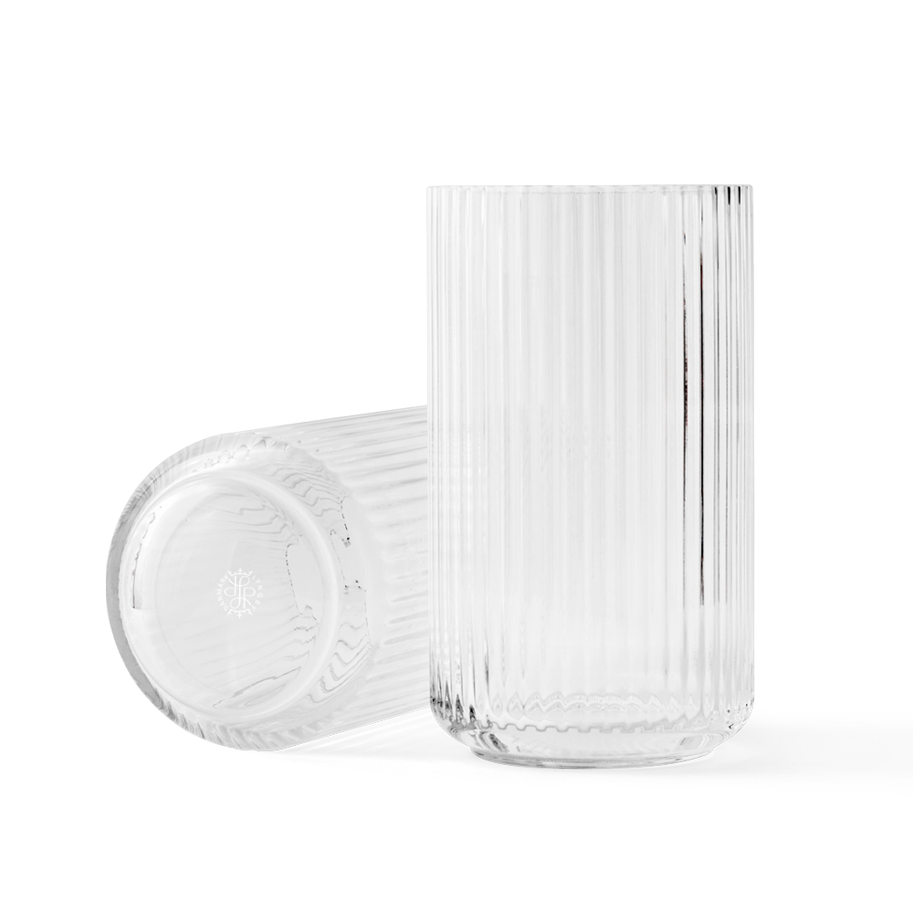 【北歐櫥窗】Lyngby Porcelæn 靈比 玻璃花瓶（H 25cm、透明）