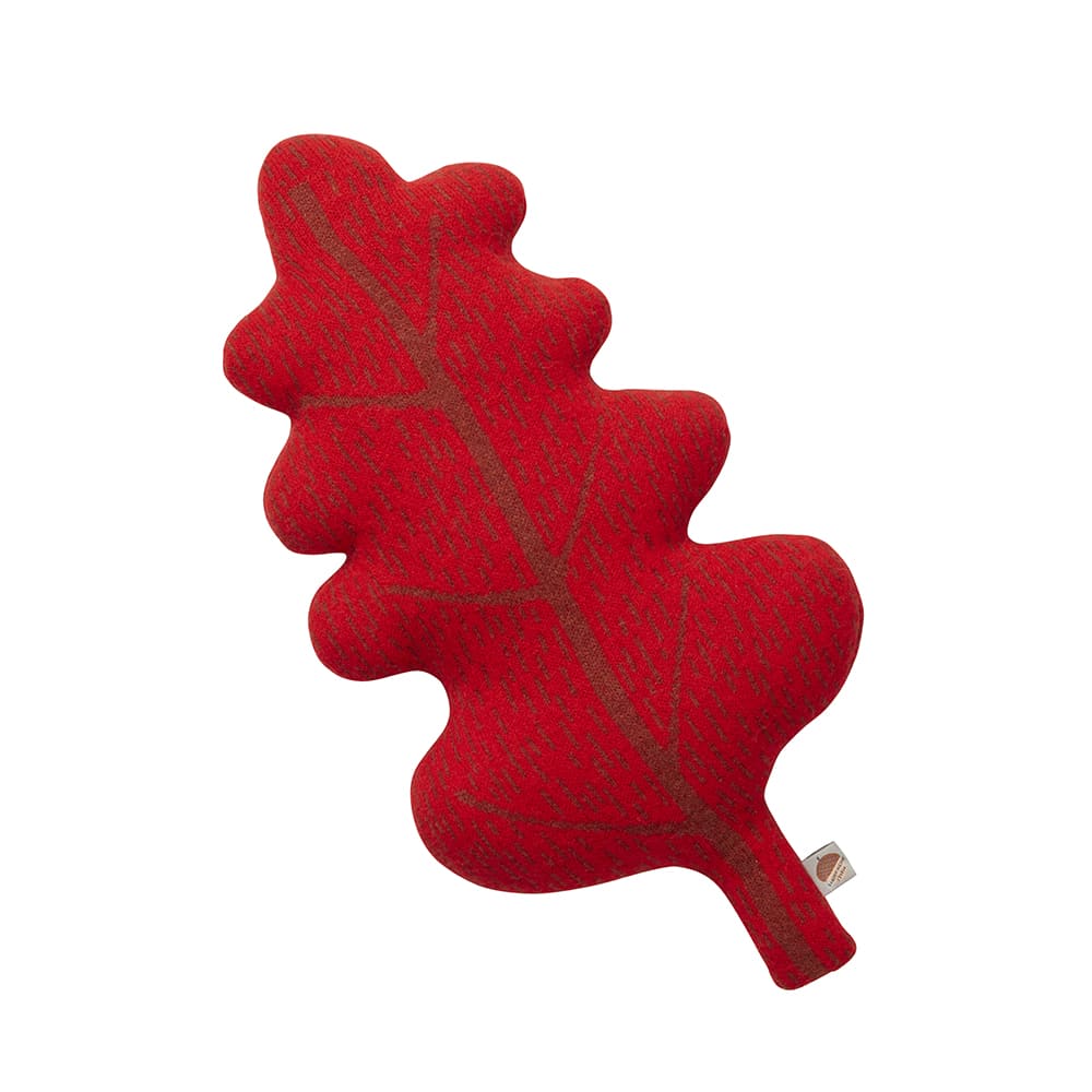 【北歐櫥窗】Donna Wilson Leaf 葉子 羔羊毛針織抱枕（紅）
