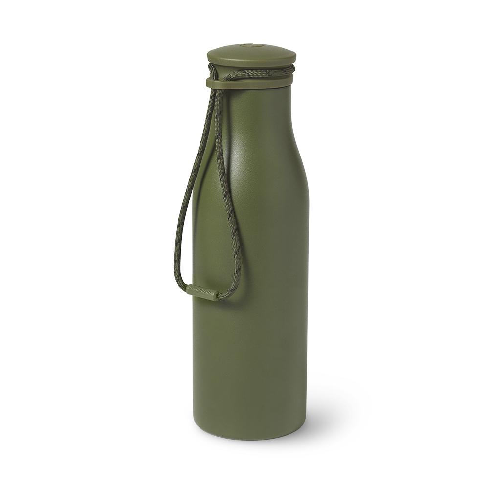 【北歐櫥窗】Rosendahl Grand Cru Outdoor 織帶保溫瓶（軍綠、500ml）