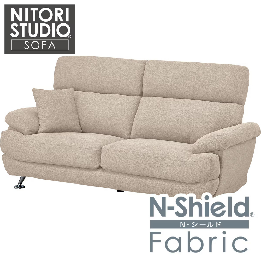 【NITORI 宜得利家居】◎耐磨耐刮 防潑水貓抓布 3人用布沙發 BS13 N-SHIELD FB AQ-BE