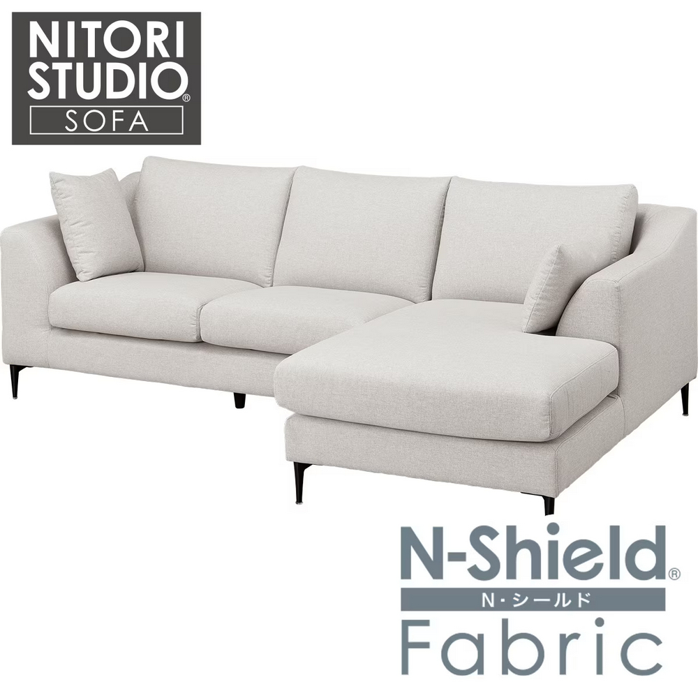【NITORI 宜得利家居】◎耐磨耐刮 防潑水貓抓布 L型布沙發 LC N-POCKET BS15 N-SHIELD-LGY