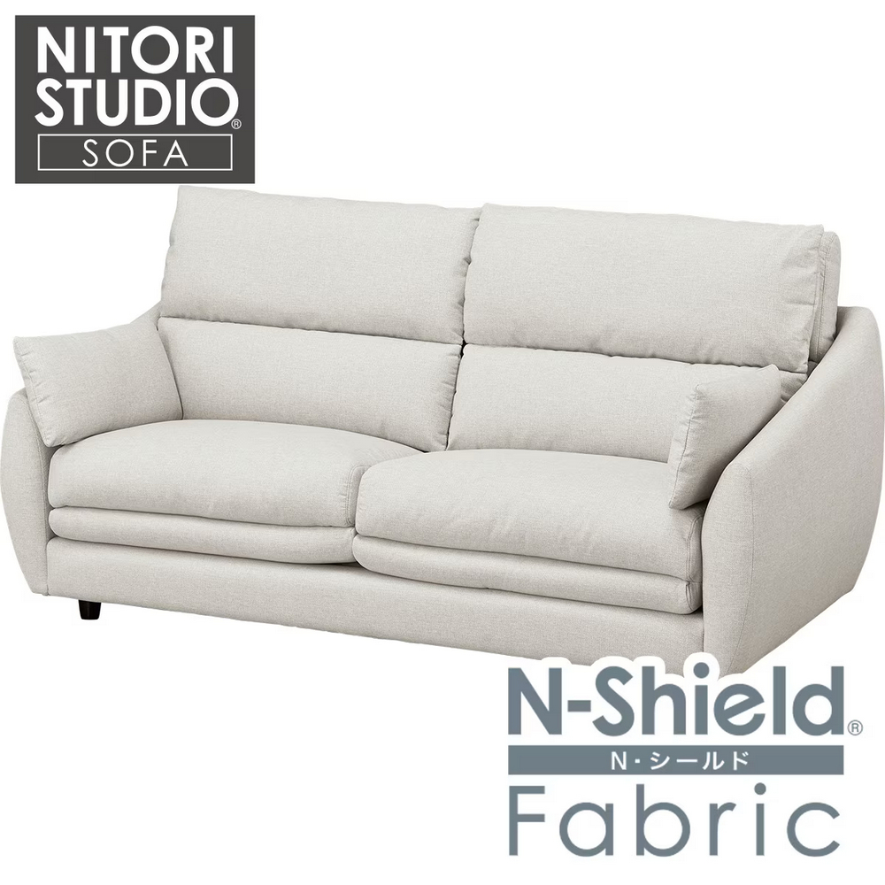 【NITORI 宜得利家居】◎耐磨耐刮 防潑水貓抓布 3人用布沙發 BS09 N-SHIELD FB AQ-LGY