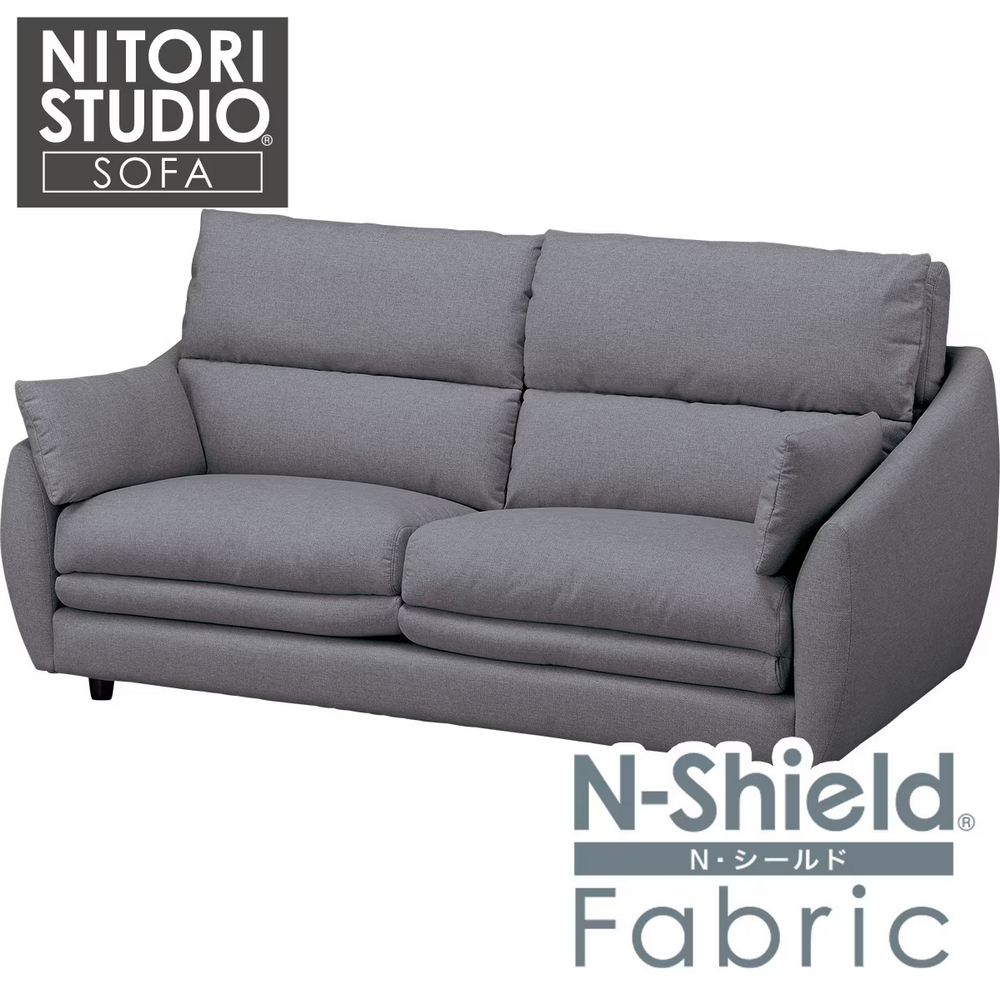 【NITORI 宜得利家居】◎耐磨耐刮 防潑水貓抓布 3人用布沙發 BS09 N-SHIELD FB AQ-MGY