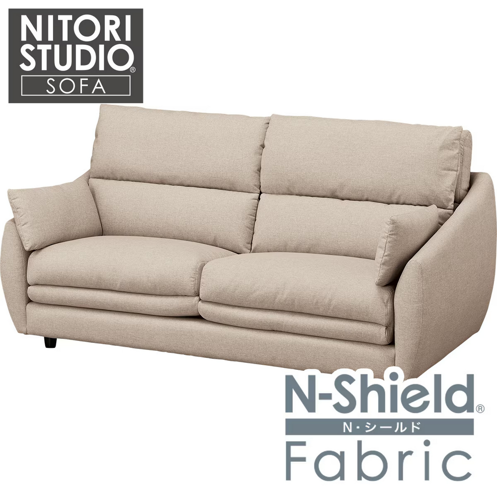 【NITORI 宜得利家居】◎耐磨耐刮 防潑水貓抓布 3人用布沙發 BS09 N-SHIELD FB AQ-BE