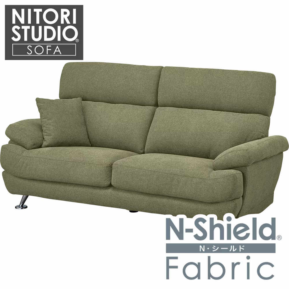 【NITORI 宜得利家居】◎耐磨耐刮 防潑水貓抓布 3人用布沙發 BS13 N-SHIELD FB AQ-YGR