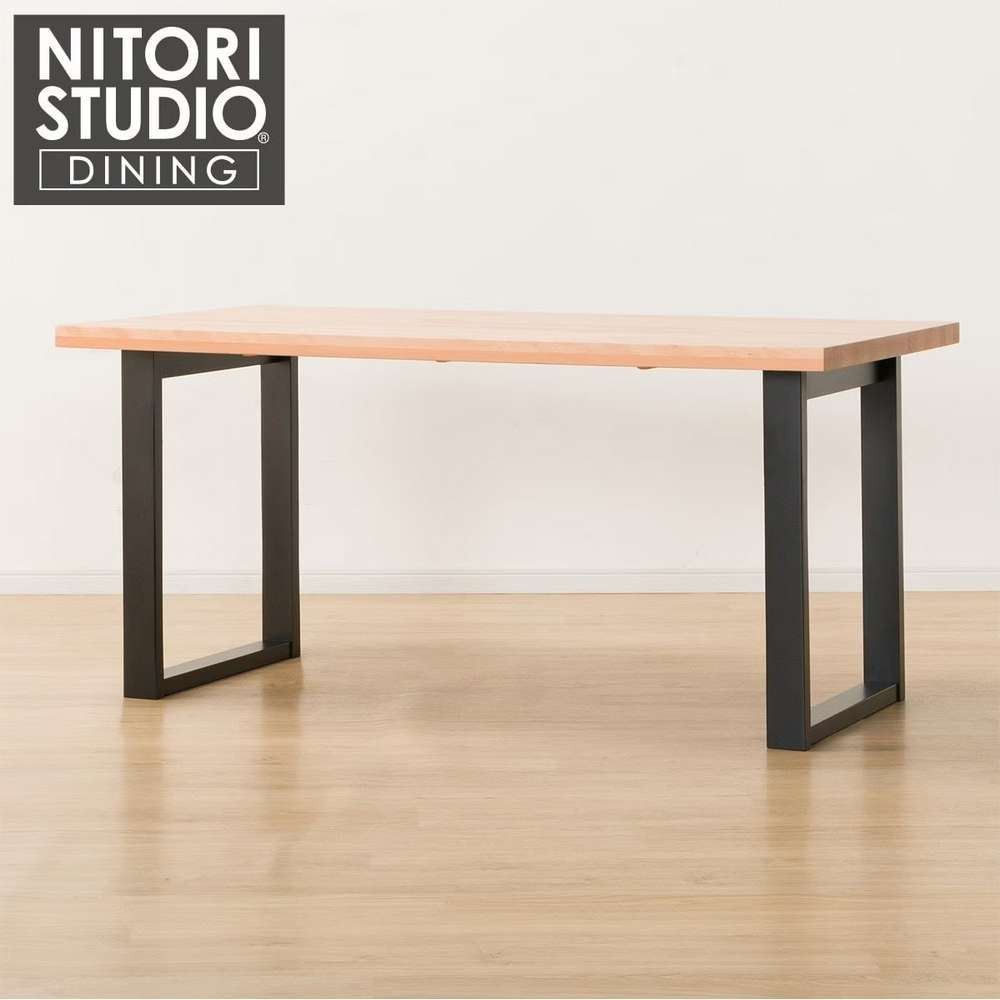 【NITORI 宜得利家居】◎實木餐桌 N COLLECTION T-06U 150 NA/BK 櫸木