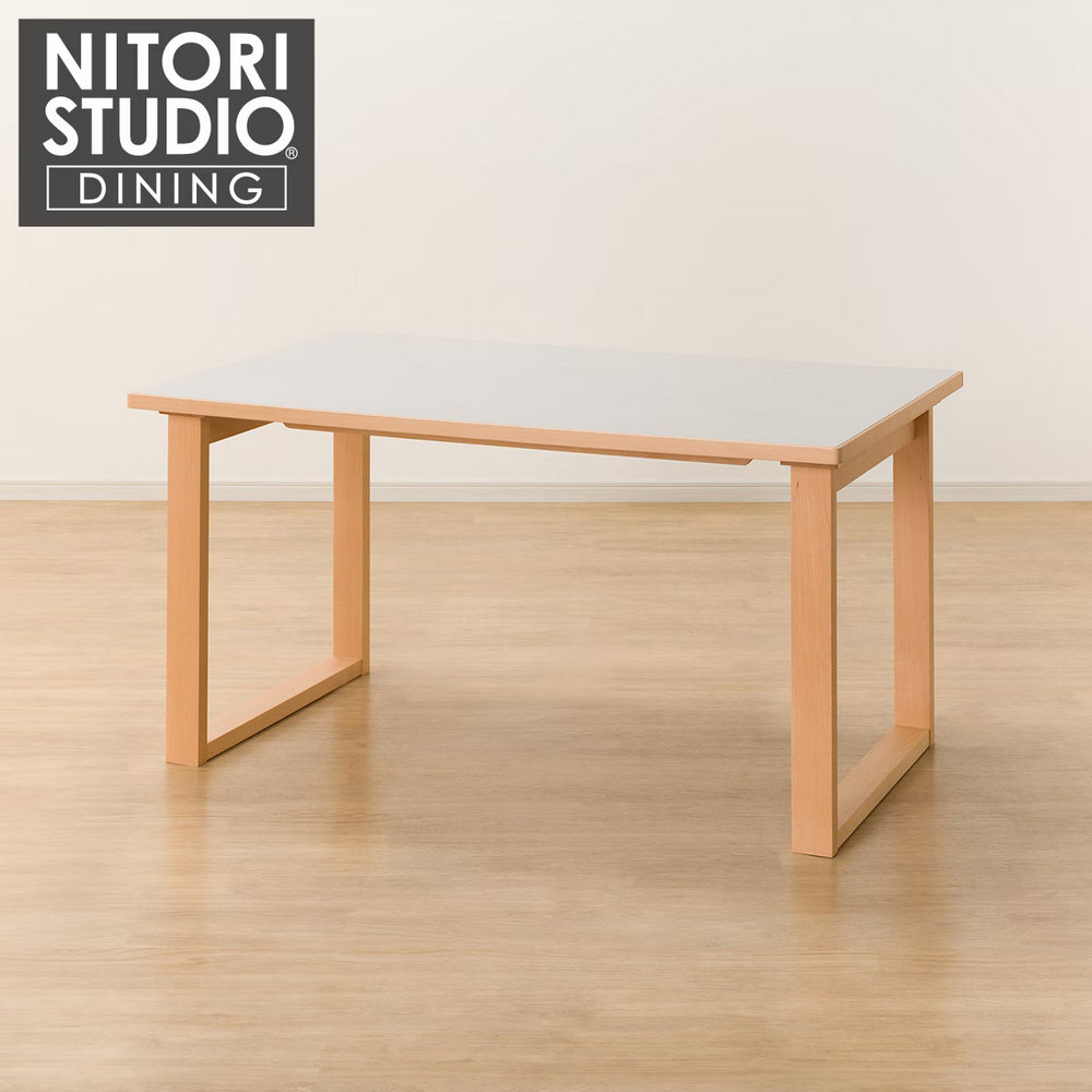 【NITORI 宜得利家居】◎陶板實木餐桌 N COLLECTION T-11U 135 NA/WH