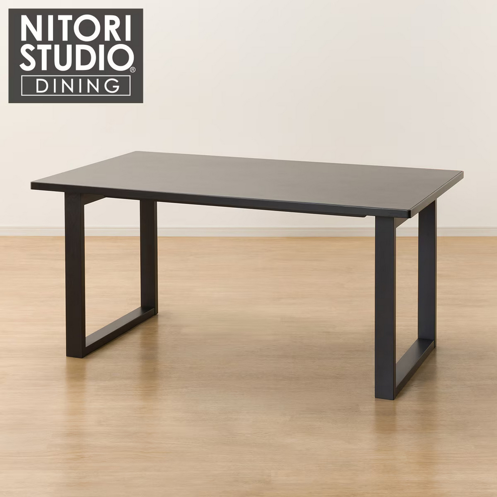 【NITORI 宜得利家居】◎陶板實木餐桌 N COLLECTION T-11U 150 BK/GY