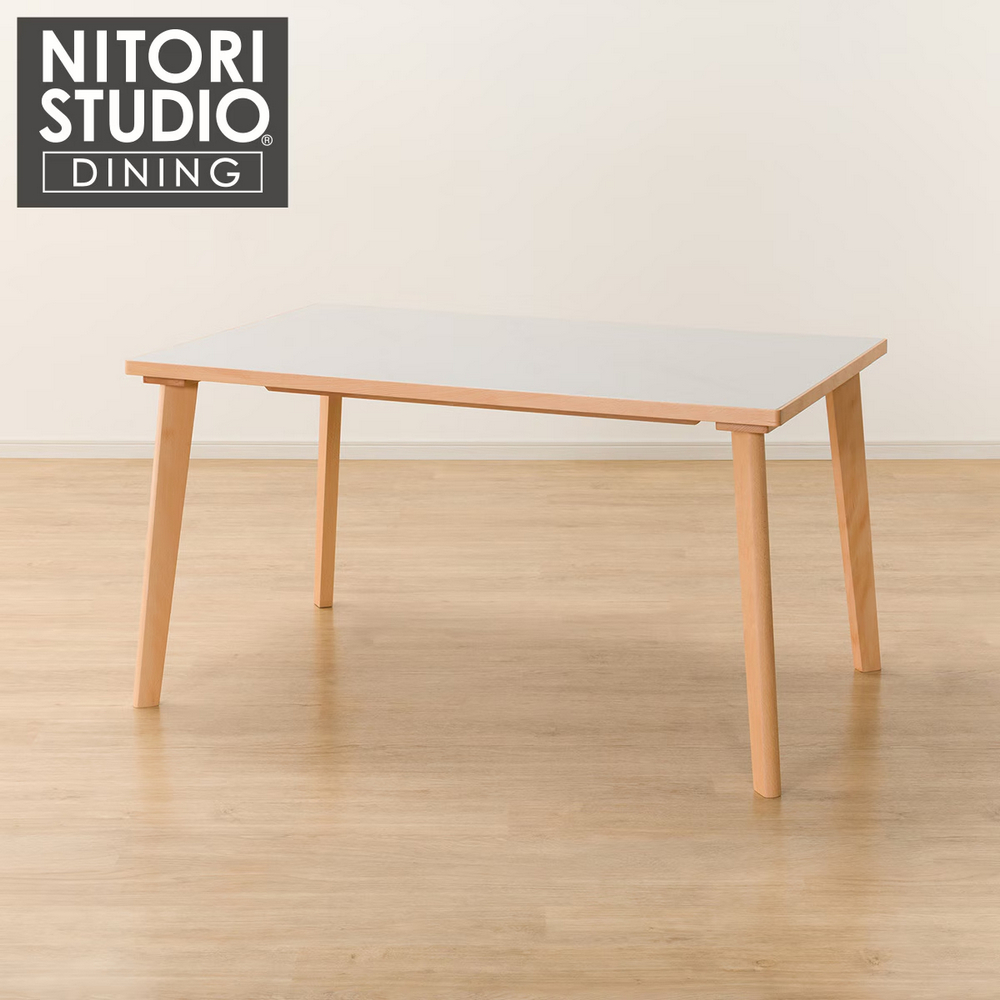 【NITORI 宜得利家居】◎陶板實木餐桌 N COLLECTION T-12 135 NA/WH
