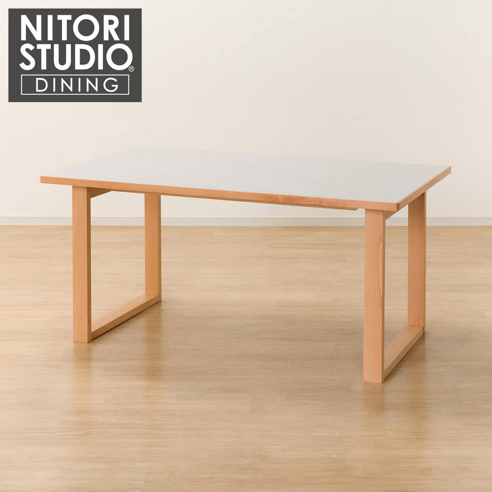 【NITORI 宜得利家居】◎陶板實木餐桌 N COLLECTION T-11U 150 NA/WH