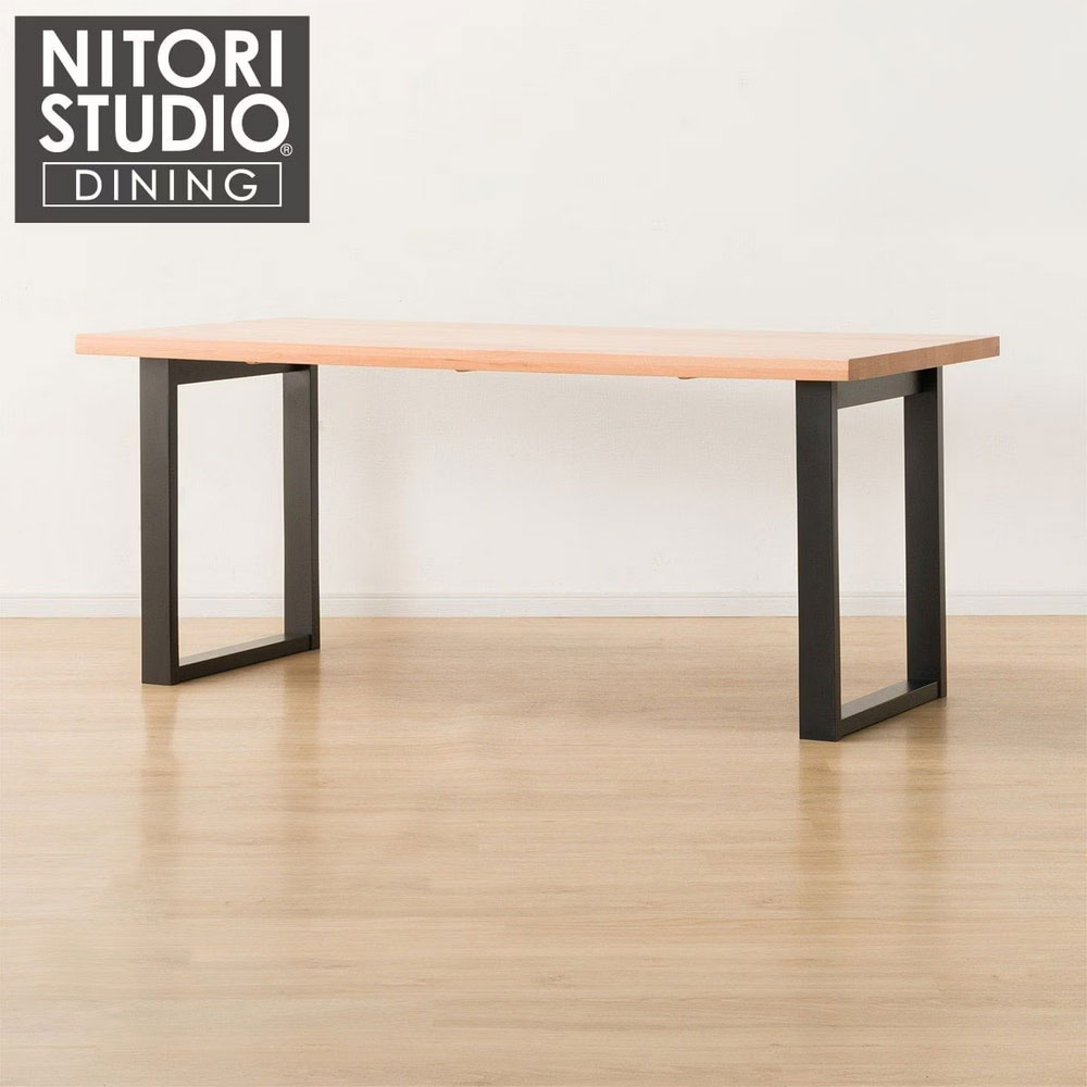 【NITORI 宜得利家居】◎實木餐桌 N COLLECTION T-06U 165 NA/BK 櫸木