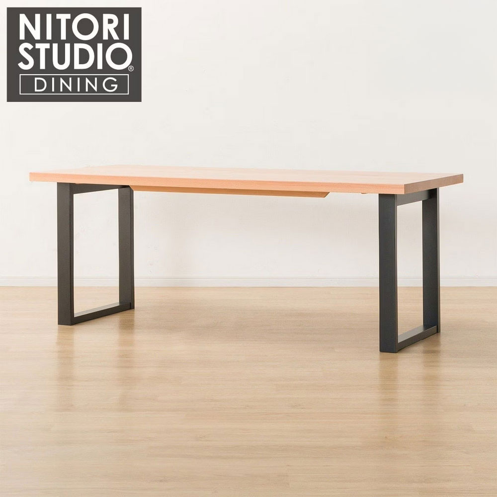 【NITORI 宜得利家居】◎實木餐桌 N COLLECTION T-06U 180 NA/BK 櫸木