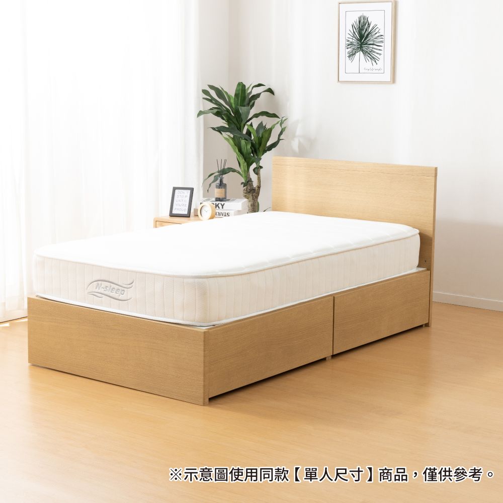 【NITORI 宜得利家居】◎雙人加大床座 床架 NS-001 LBR 抽屜款