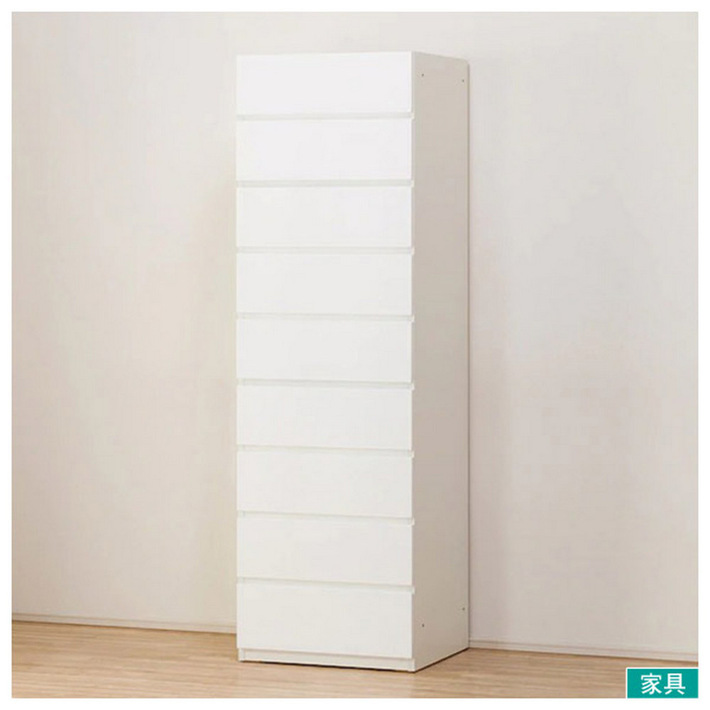 【NITORI 宜得利家居】◎高整理衣櫃 鬥櫃 PORTE-D 60TC WH