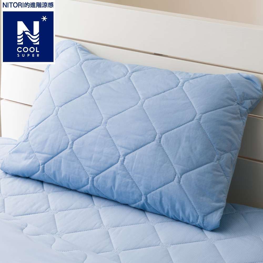 【NITORI 宜得利家居】進階涼感 全包式枕頭保潔套 N COOL SP BL S2402
