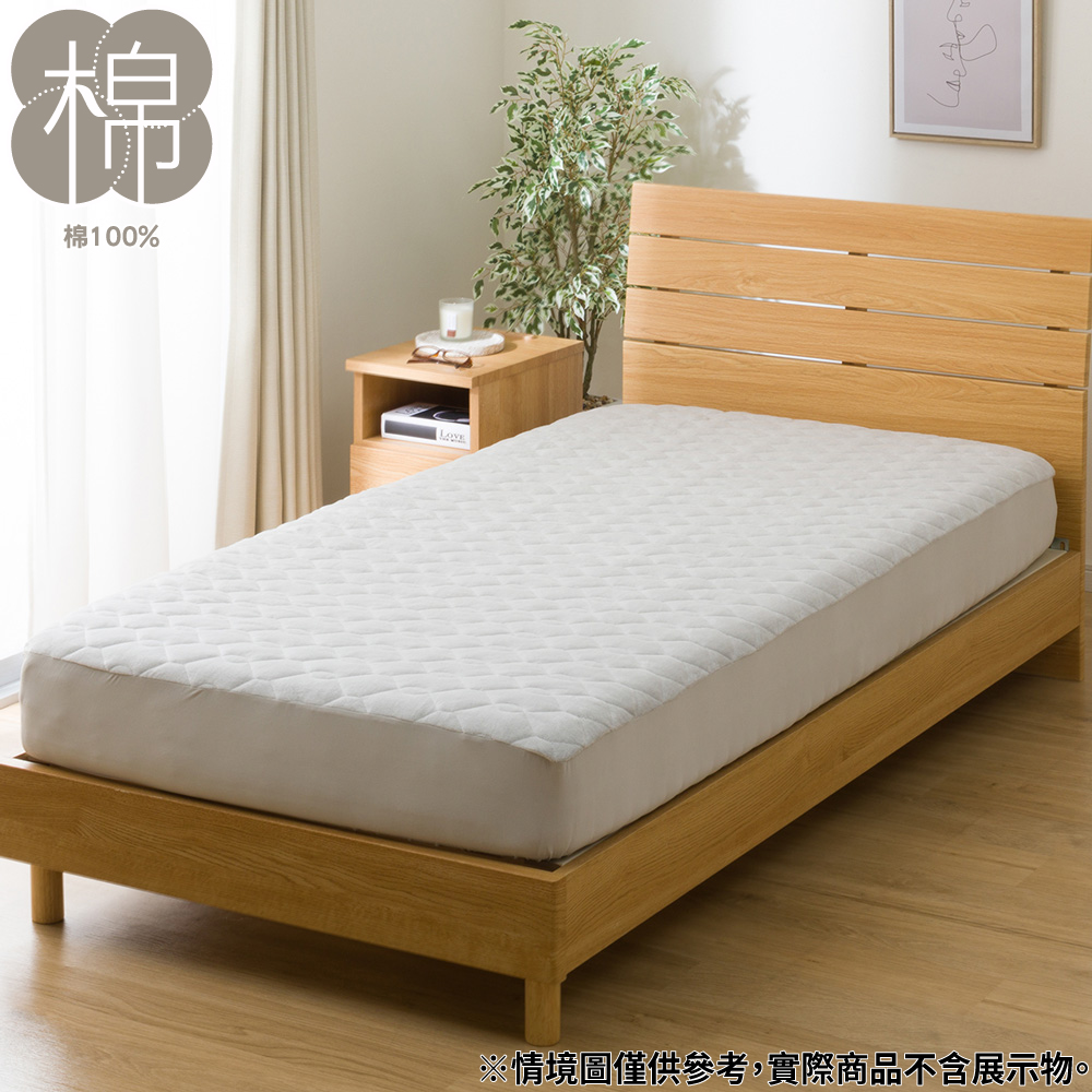 【NITORI 宜得利家居】【DECO HOME商品】全包式保潔墊 DH VELOR GY 單人 T04