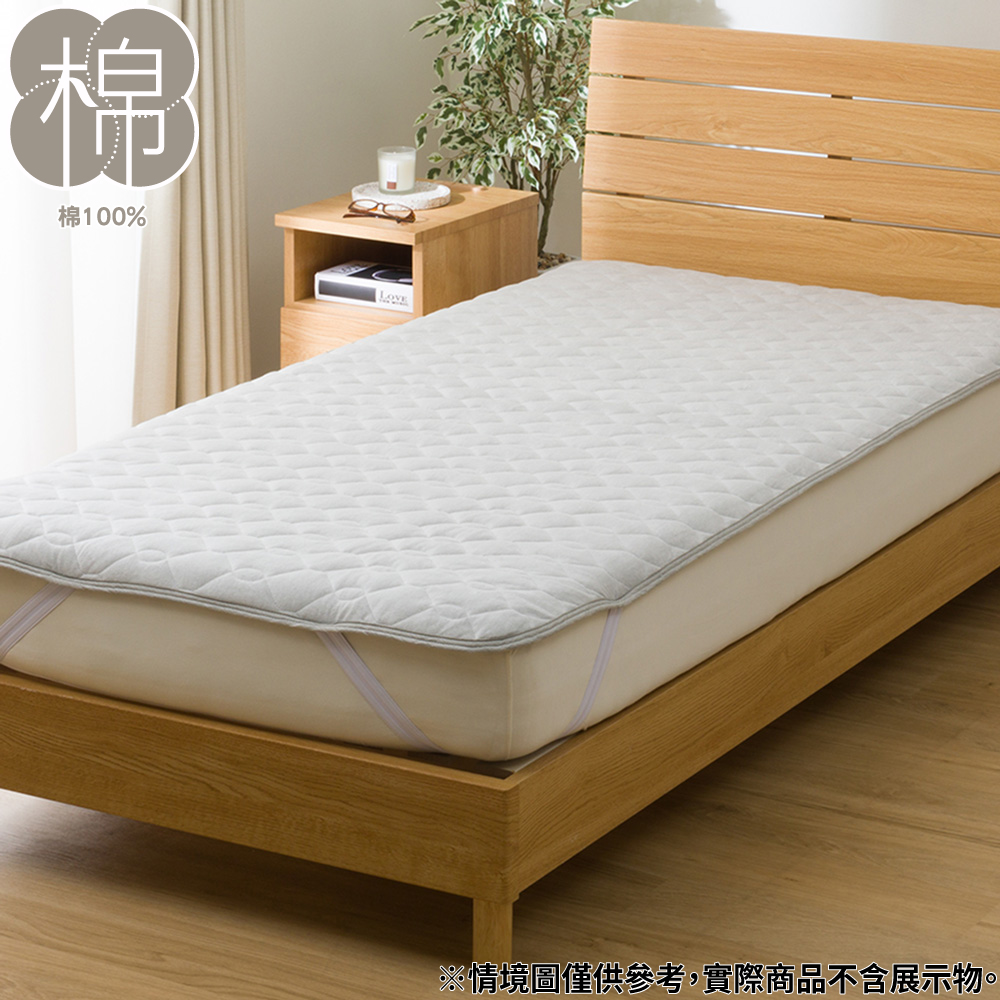 【NITORI 宜得利家居】保潔墊 COTTON VELOR GY 單人 T04