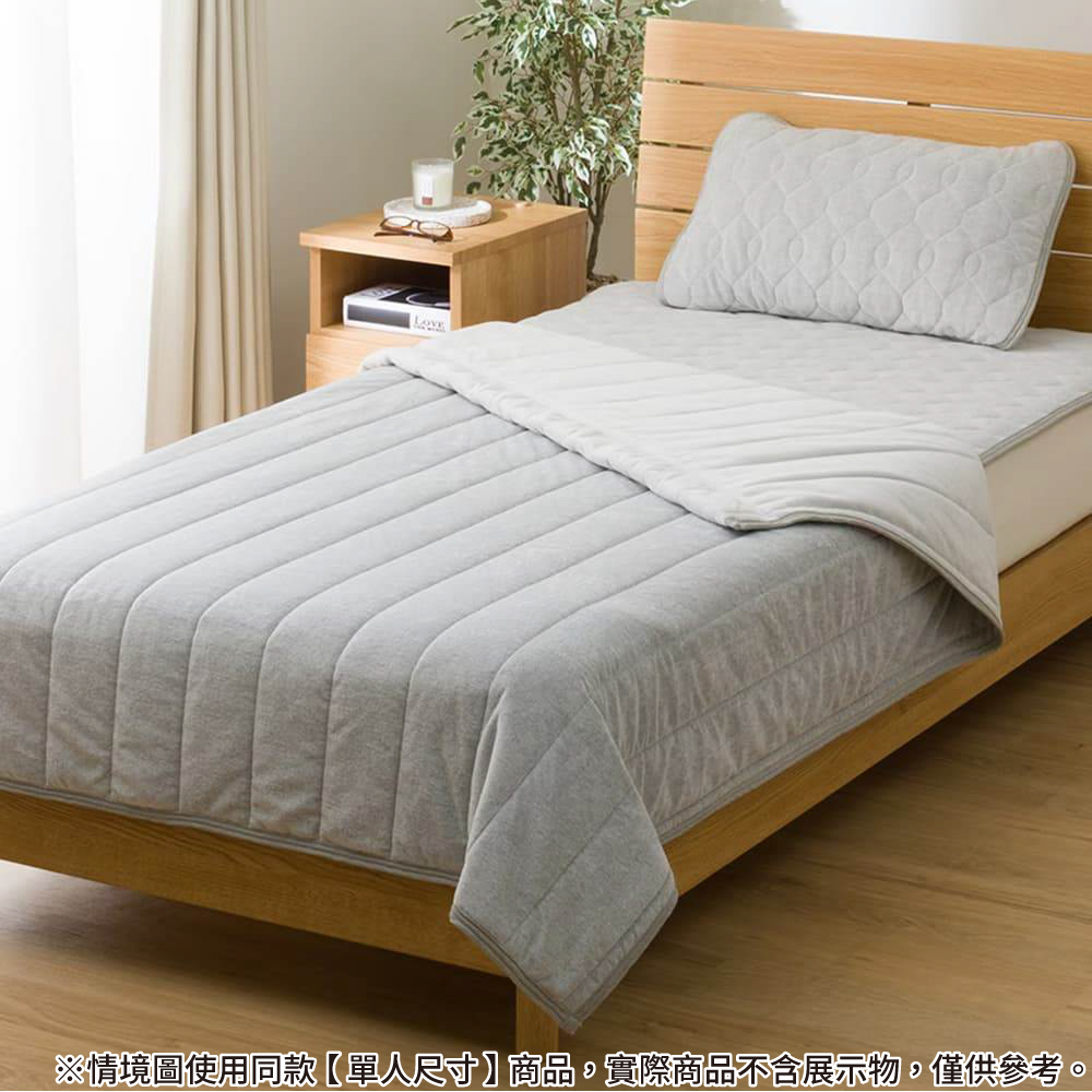 【NITORI 宜得利家居】涼被 COTTON VELOR GY 雙人 T04