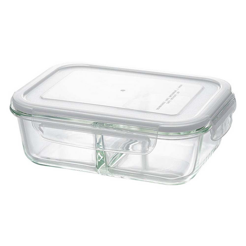 【NITORI 宜得利家居】分隔耐熱玻璃儲存容器 980ml 長方形