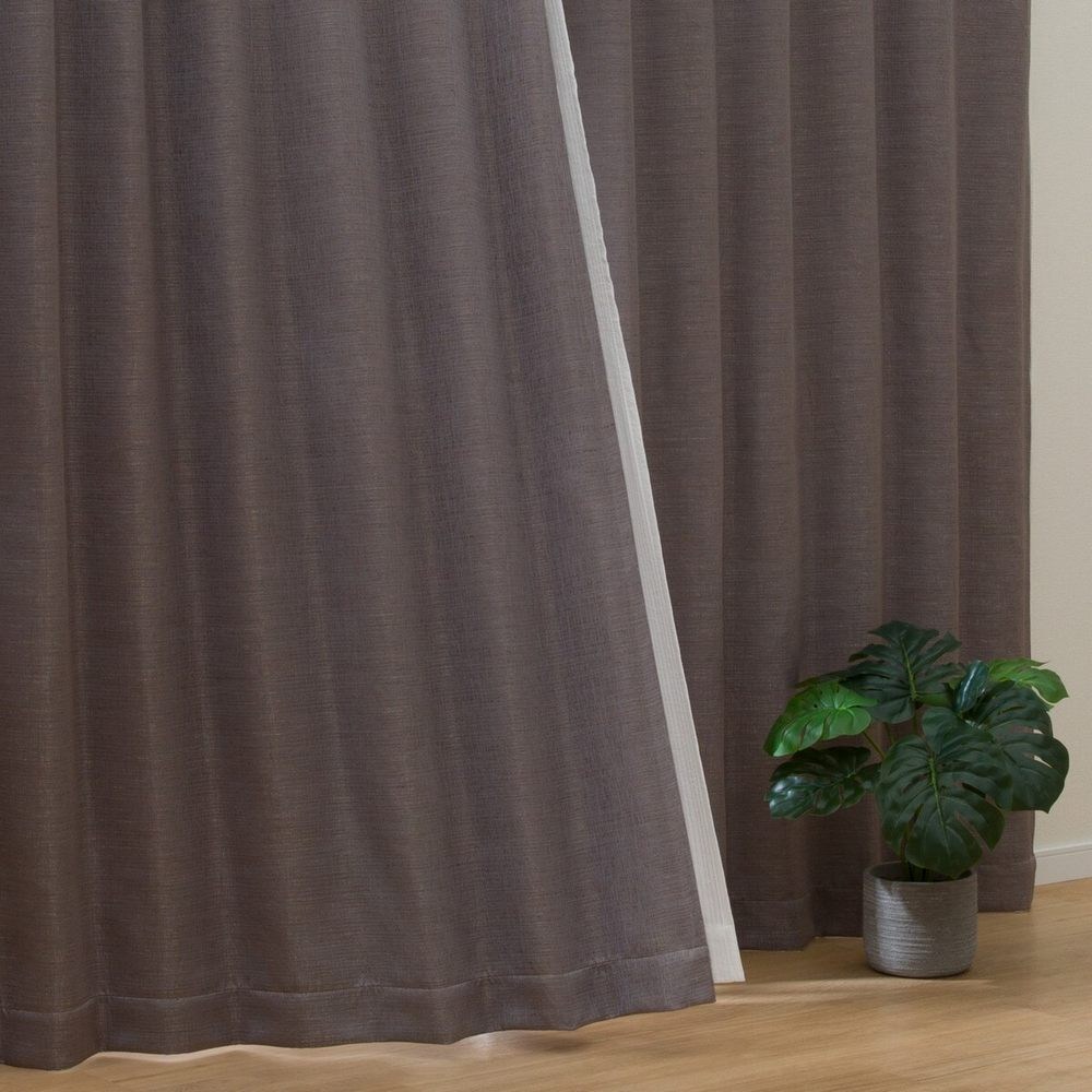 【NITORI 宜得利家居】遮光2級 隔熱 窗簾兩件組 PK021 BR 100×200×2