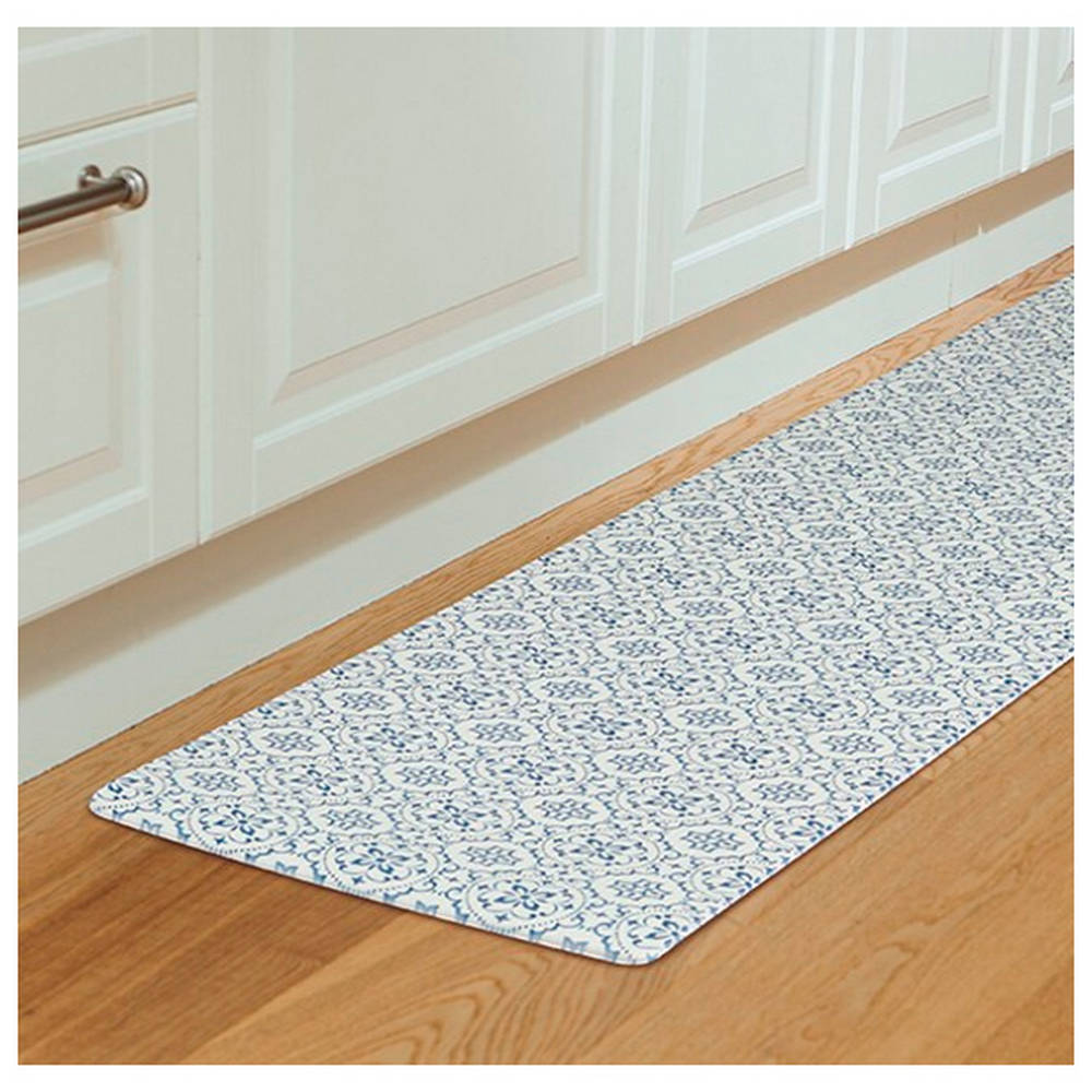 【NITORI 宜得利家居】PVC廚房地墊 踏墊 TILE BL 45×240