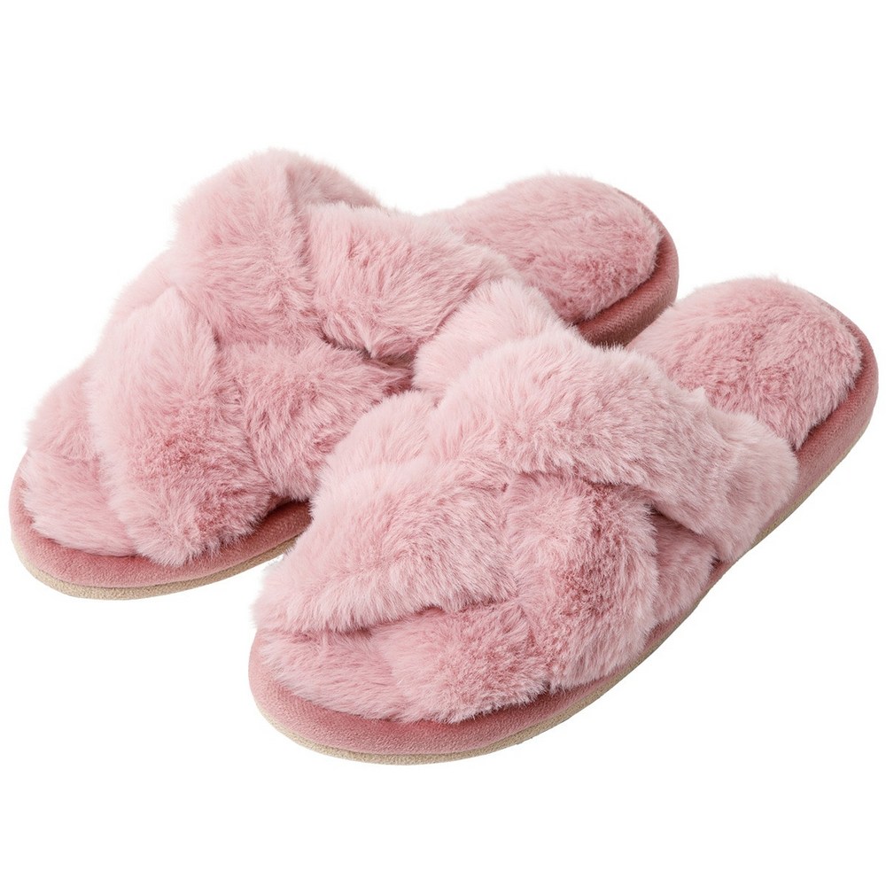 【NITORI 宜得利家居】室內拖鞋 BRAIDEDFUR DRO M