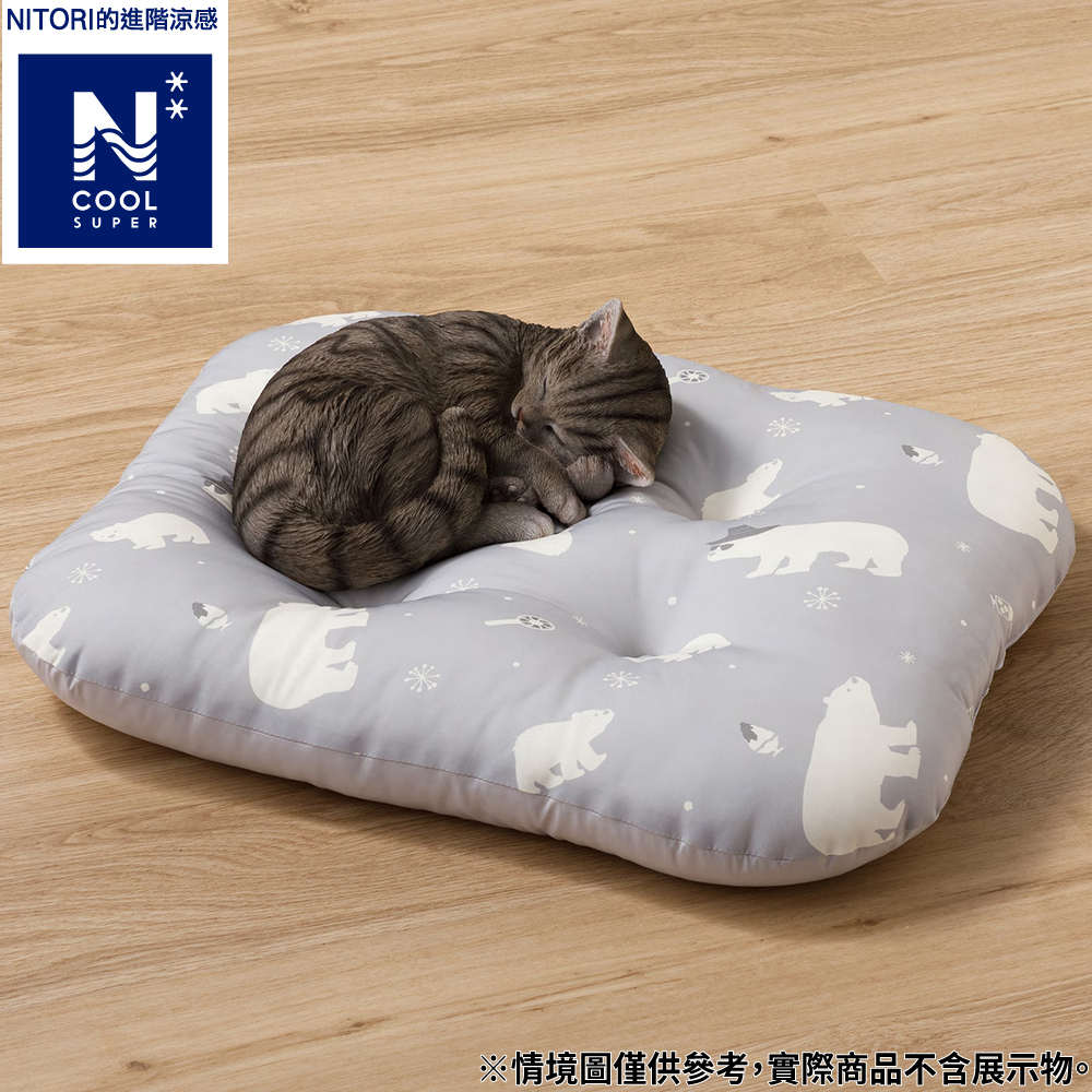 【NITORI 宜得利家居】【DECO HOME商品】進階涼感 寵物靠墊 DH N COOL SP BEAR GY M 白熊