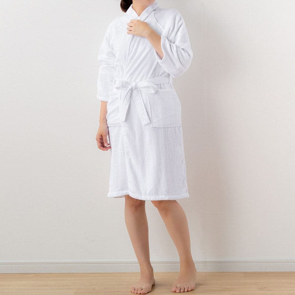 【NITORI 宜得利家居】(網購限定)浴袍 M WH GT-003 (EC)