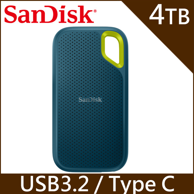 SanDisk E61 4TB 2.5吋行動固態硬碟 (夜幕綠)