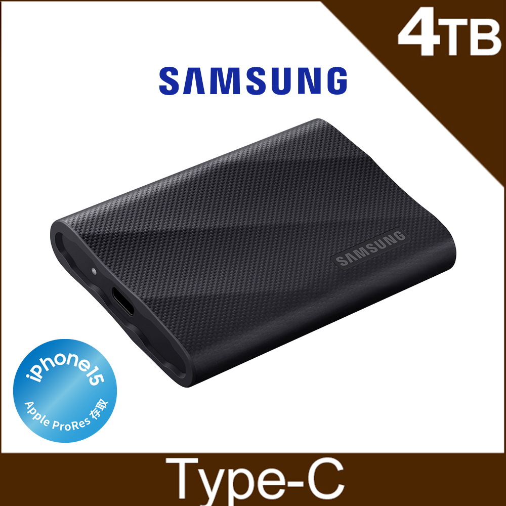SAMSUNG 三星 T9 4TB USB 3.2 Gen 2x2 移動固態硬碟 星空黑 (MU-PG4T0B/WW)