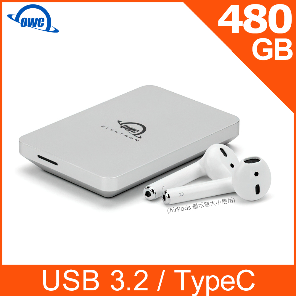 OWC Envoy Pro Elektron ( 480GB M.2 SSD ) 最堅固的微型 USB-C 隨身碟