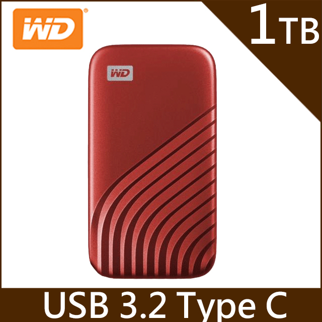 WD My Passport SSD 1TB 外接式SSD (紅)