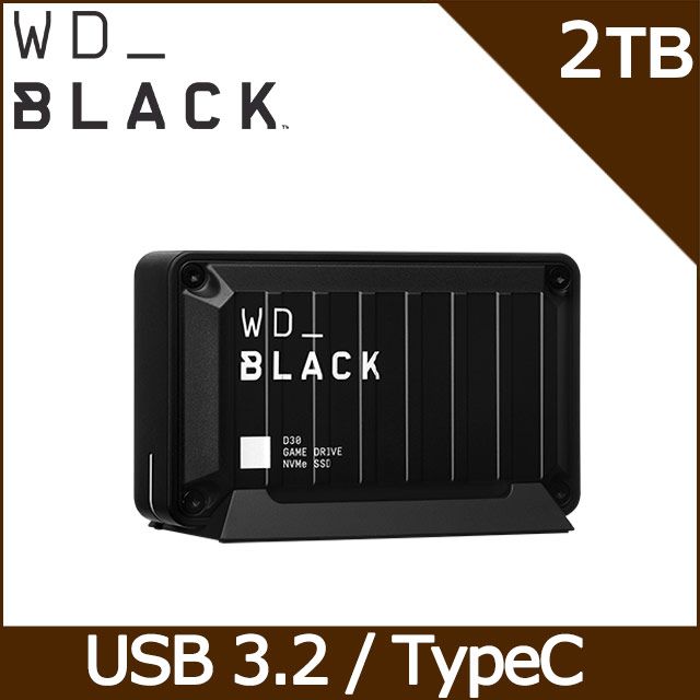 WD BLACK 黑標 D30 Game Drive 2TB 外接式固態硬碟SSD