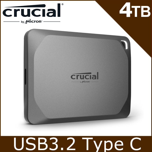 美光 Micron Crucial X9 Pro 4TB 外接式 SSD (CT4000X9PROSSD9)