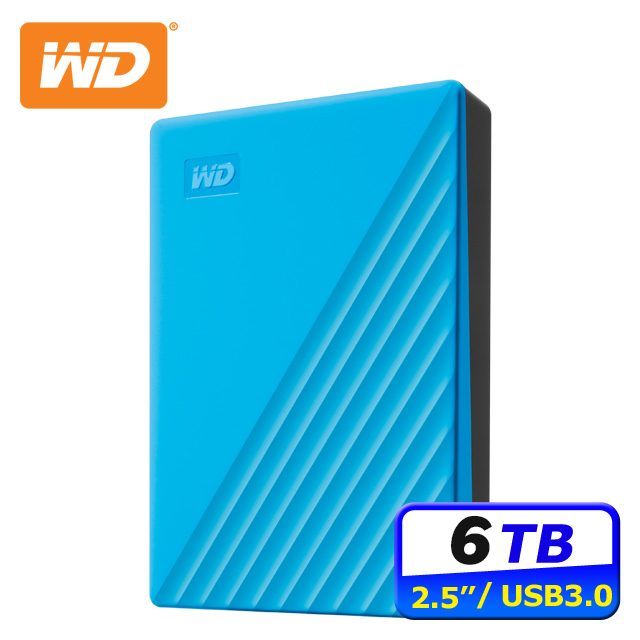 WD 威騰 My Passport 6TB 2.5吋行動硬碟-藍(BR9S0060BBL-WESN)