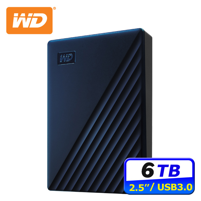 WD My Passport for Mac 6TB USB-C 2.5吋行動硬碟(WDBK6C0060BBL-WESN)